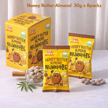 Load image into Gallery viewer, Honey Butter Almond 허니 버터 아몬드 30g x 8 packs (허니버터 아몬드 30g × 8봉)
