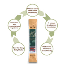 Load image into Gallery viewer, 6-Year-Old Korean Red Ginseng & Deer Antler Extract Stick 12g x 30 packs