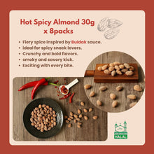 Load image into Gallery viewer, [Nuts Holic] Hot Spicy Almond 불닭 볶음 아몬드 30g x 8 packs
