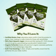 Load image into Gallery viewer, [Haelove] Organic Seaweed Laver "Original" 김스낵 2g x 8 packs
