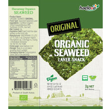 Load image into Gallery viewer, [Haelove] Organic Seaweed Laver "Original" 김스낵 2g x 8 packs
